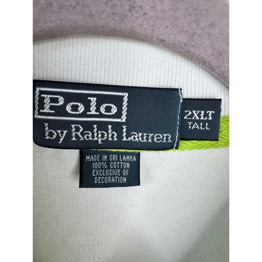 Polo Ralph Lauren Big Pony Polo Shirt Men's 2XLT Tall White Short‎ Sleeve Golf